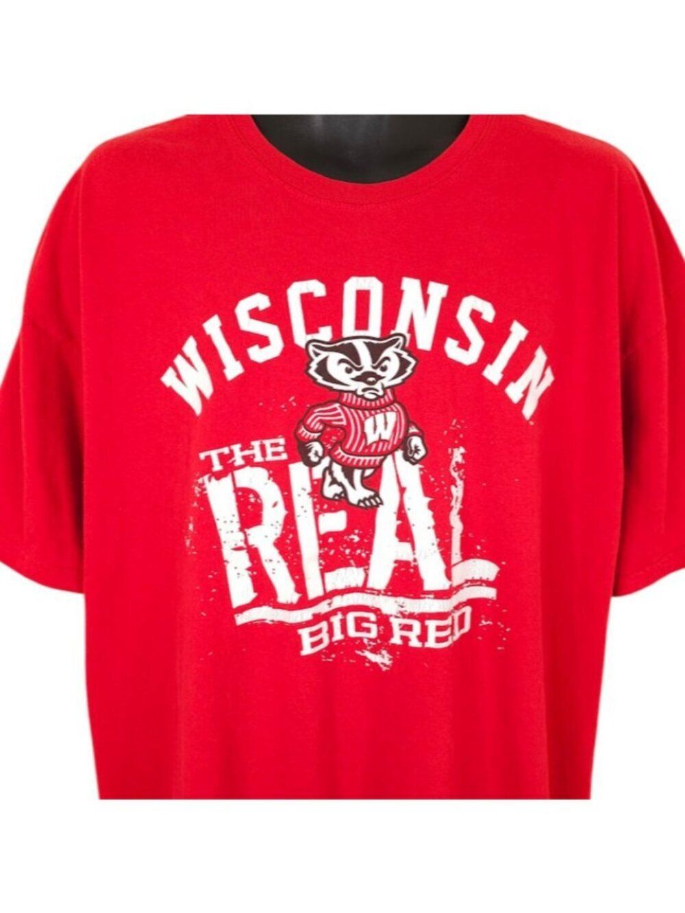 Wisconsin Badgers T Shirt Mens Size 2XL Red NCAA University The Real Big Red